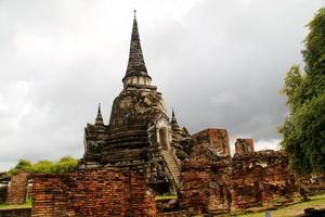 pagode no templo de wat chaiwattanaram, ayutthaya, tailândia foto