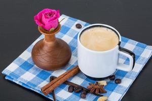 expresso com rosa foto