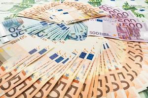 papel-moeda euro. fundo das notas