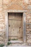 porta tradicional em mesta, ilha de chios, grécia foto