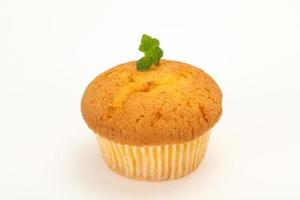 doce saboroso muffin servido hortelã foto