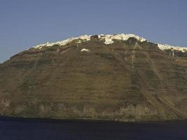 ilha de santorini na grécia foto