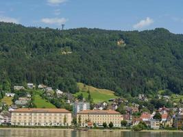 lindau e bregenz no lago de constância foto