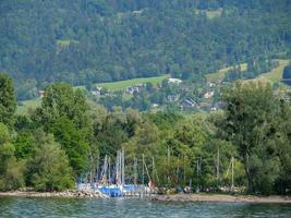 bregenz e lindau no lago de constância foto