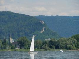 lindau e bregenz no lago de constância foto