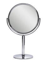 espelho de mesa redonda em um fundo branco foto
