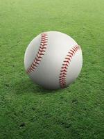 beisebol no gramado verde close-up foto
