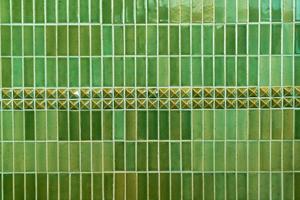 fundo de azulejo verde bonito e vintage foto