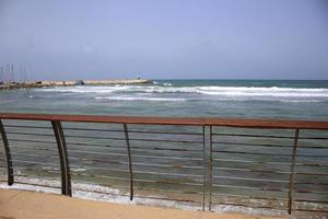 cerca em um parque da cidade no mar mediterrâneo em israel foto