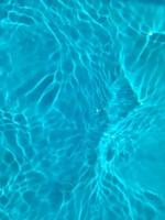 desfocar aquarela azul turva na piscina ondulada fundo de detalhes de água. respingos de água, fundo de spray de água. foto