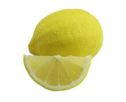 limão isolado no fundo branco com traçado de recorte foto