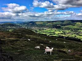 uma vista das colinas de caradoc em shropshire foto