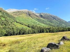 uma vista das terras altas da Escócia com ben nevis ao fundo foto