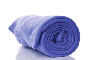 cobertor de lã azul foto