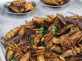 cafetão frito para venda no mercado fresco foto