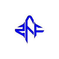 design criativo de logotipo de letra zff com gráfico vetorial foto