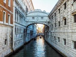 hdr ponte dos suspiros em veneza foto