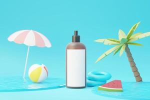 3d renderização de produtos cosméticos em branco para a pele ou embalagens para maquete. sabonete de beleza e conceito de spa. umidade do óleo de loção para a saúde da pele. design premium e de luxo para branding. foto