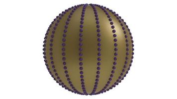 ilustração de celebração de aço de esfera de ouro 3d render foto