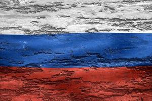 ilustração 3D de uma bandeira da rússia - bandeira de tecido acenando realista foto