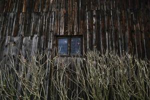 janela de cabine em madeira