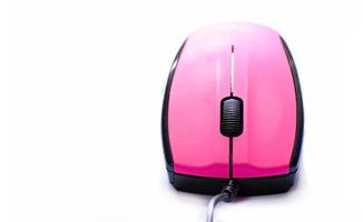 mouse de computador rosa