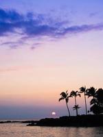 pôr do sol da ilha do Havaí