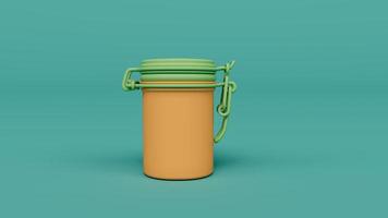 jar 3d render ilustração com fundo foto