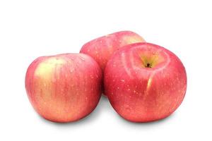 fruta maçã fresca isolada no fundo branco, com traçado de recorte. foto