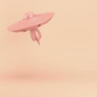 ufo em fundo brilhante em tons pastel foto