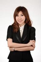 Mulher asiática. sorrindo asiático educacional / mulher de negócios. foto