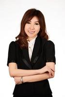 Mulher asiática. sorrindo asiático educacional / mulher de negócios. foto
