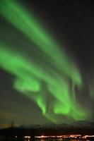 luzes do norte no norte da noruega foto