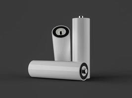 bateria de tamanho aa isolada em fundo branco bateria recarregável em branco aa ou ilustração 3d de tamanho aaa foto