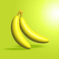 renderização em 3d banana foto