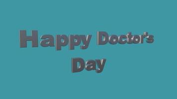 ilustração 3d do dia internacional dos médicos. 3d render de feliz dia dos médicos foto