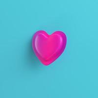 coração abstrato rosa sobre fundo azul brilhante foto
