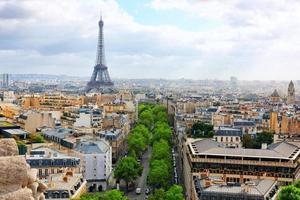 vista de paris do arco do triunfo. .Paris. França.