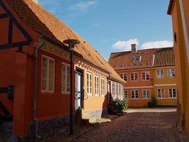 casas dinamarquesas tradicionais coloridas