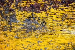 fundo de parede amarelo de madeira velha pintada