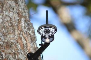 closeup em uma câmera de vigilância por vídeo foto