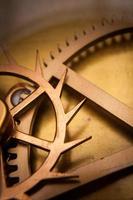 relógio vintage máquina dentada, cooperação, trabalho em equipe e conceito de tempo