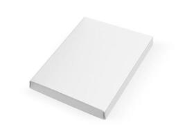 embalagem em branco caixa de papelão branca isolada no fundo branco pronta para design de embalagem foto