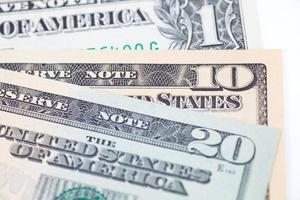 as notas de dólar para o conceito de negócios e finanças