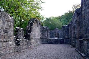 ruínas da capela no castelo dunstaffnage na escócia foto