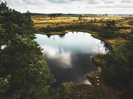 vista panorâmica úmida na lituânia foto