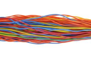 cabos de computador multicoloridos foto