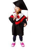 graduação criança asiática