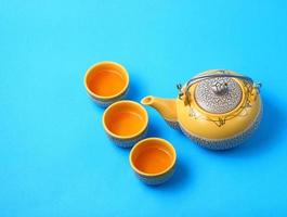 jogo de chá asiático foto