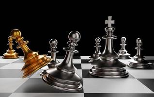 Dois reis se enfrentam com a formação de peões - conceito de rivalidade;  jogo de xadrez, Banco de Video - Envato Elements
